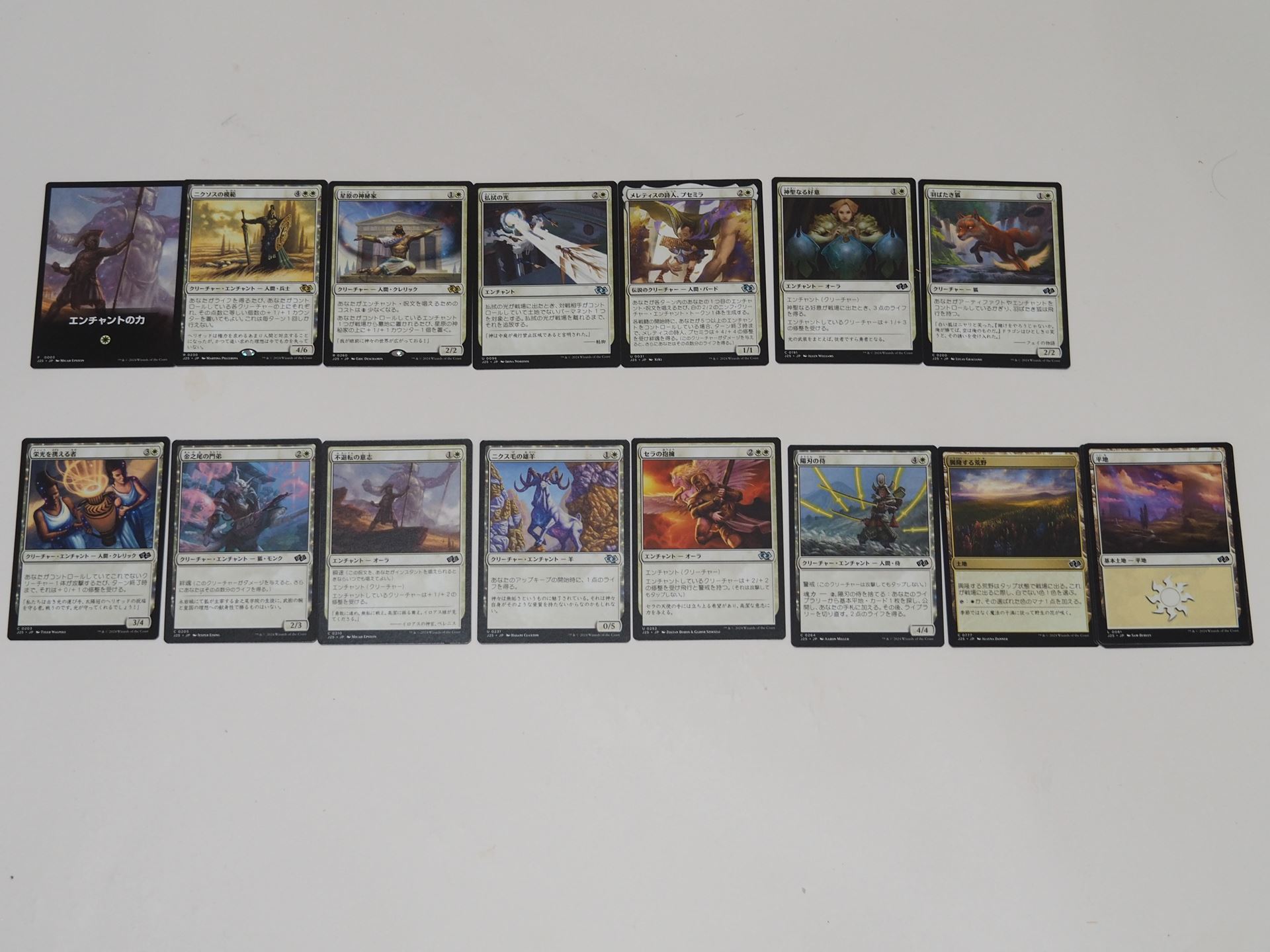 「エンチャントの力」の中身。こちらも基本土地は7枚
