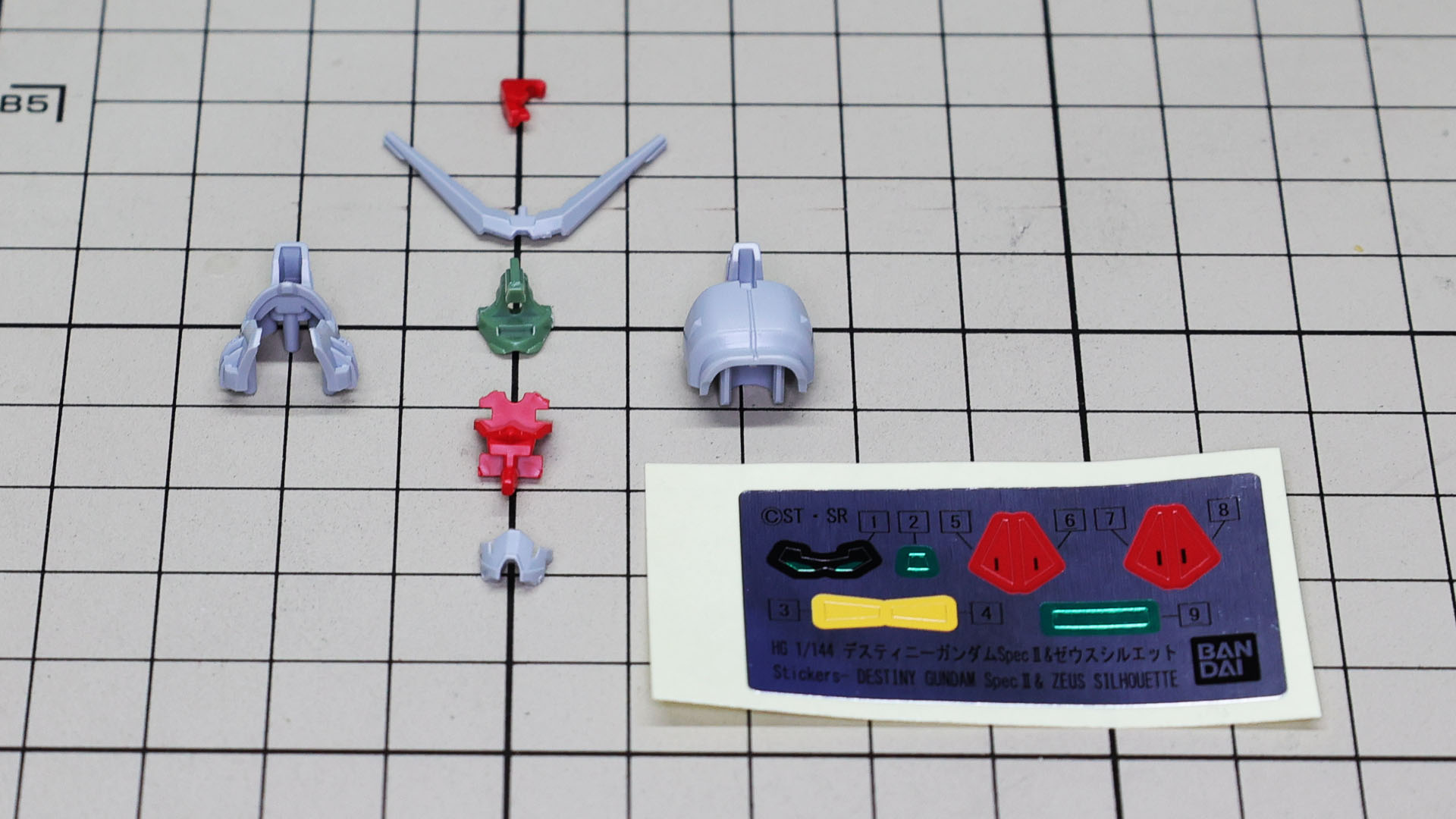 カラーリングを再現するパーツ割です