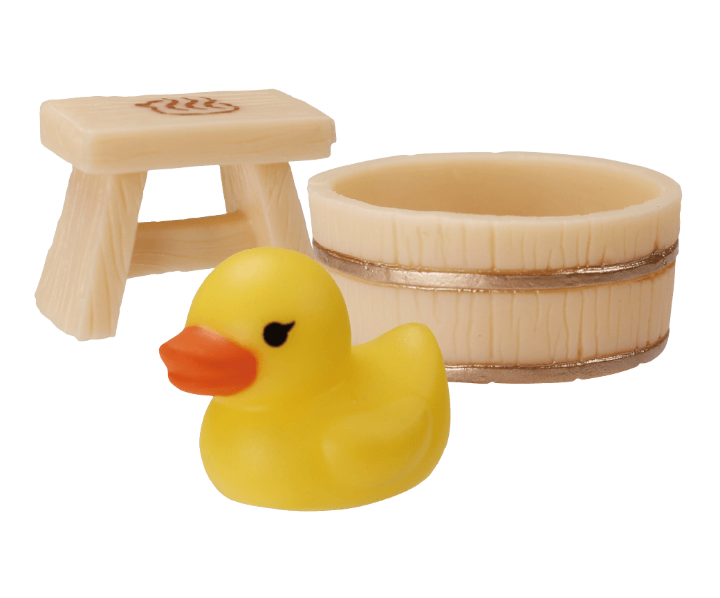 「女の子あひる＆風呂桶と風呂椅子」