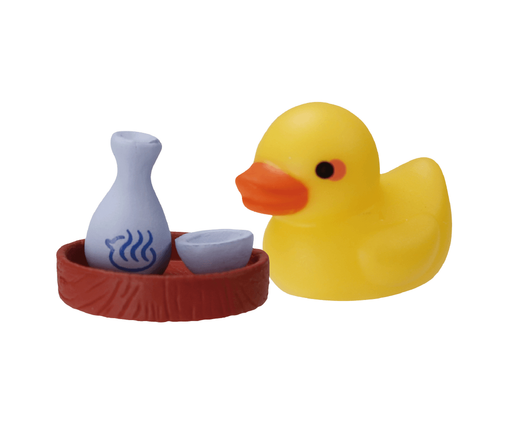 「ほろ酔いあひる＆お盆と熱燗」