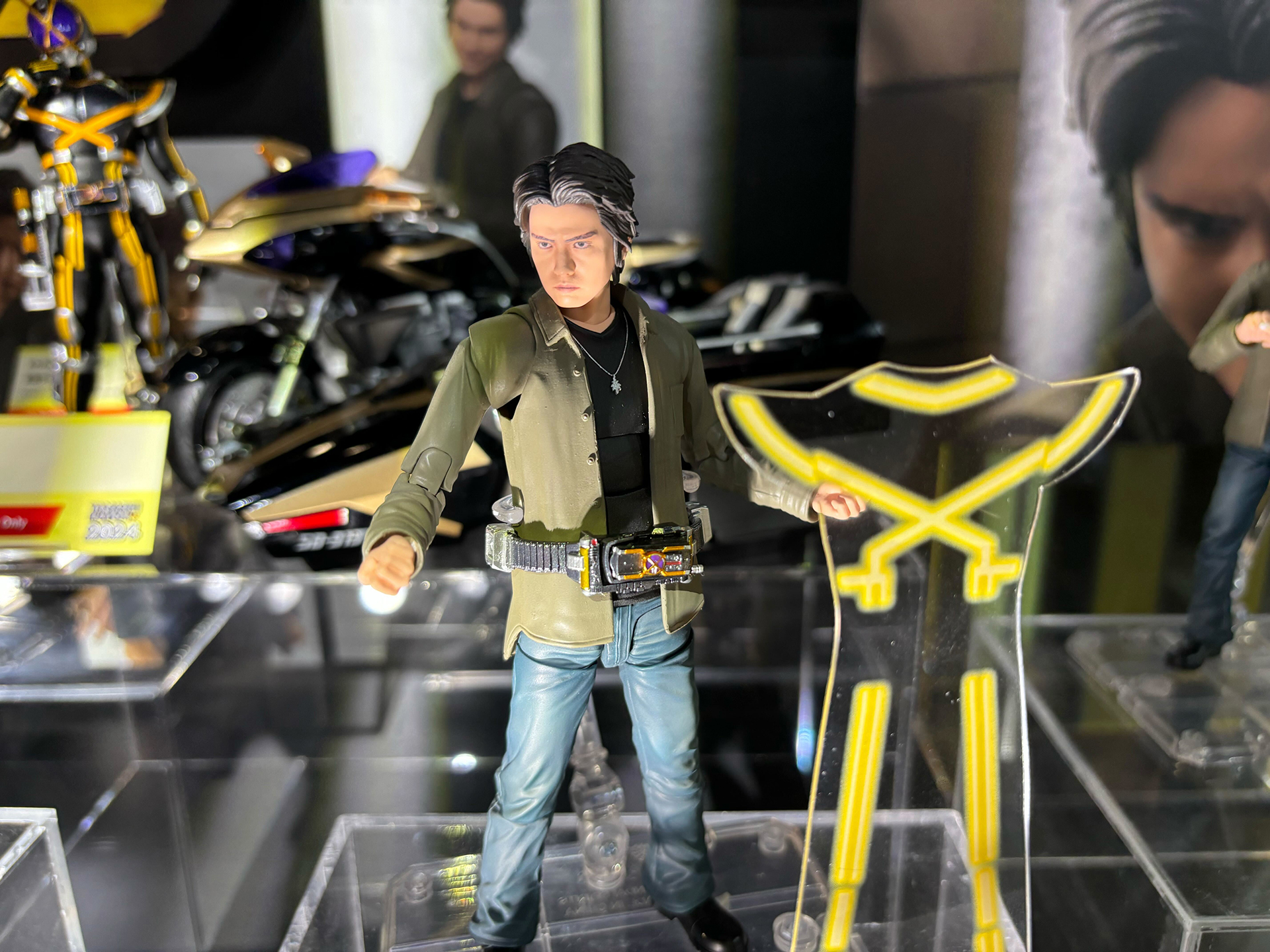 変身エフェクトが展示
