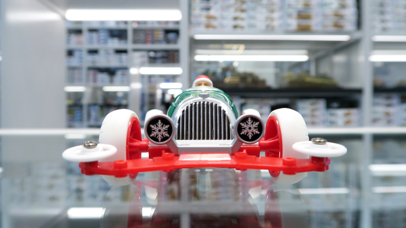 ヘッドライトには雪の結晶