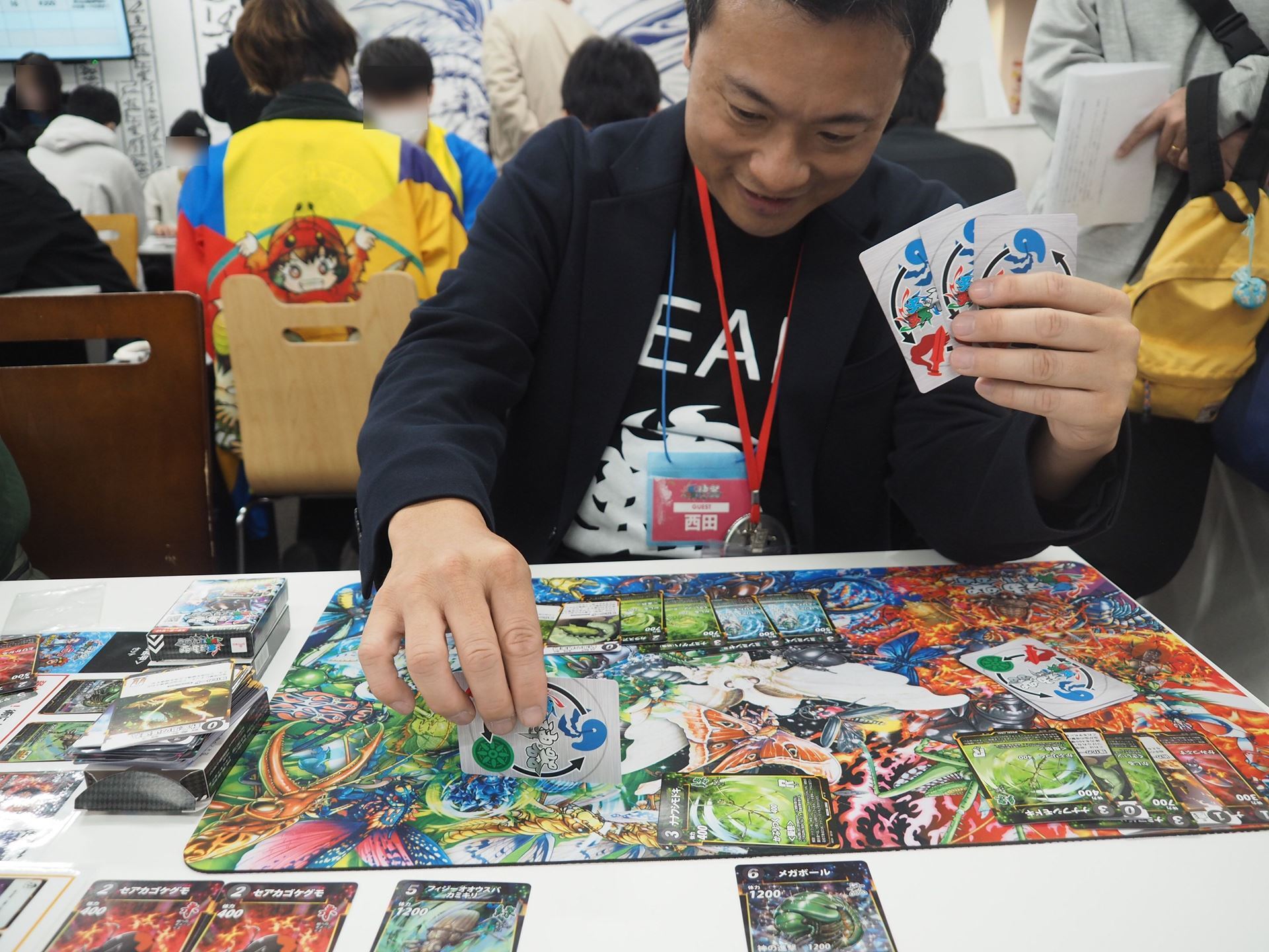 先行体験会での西田社長との対戦の様子