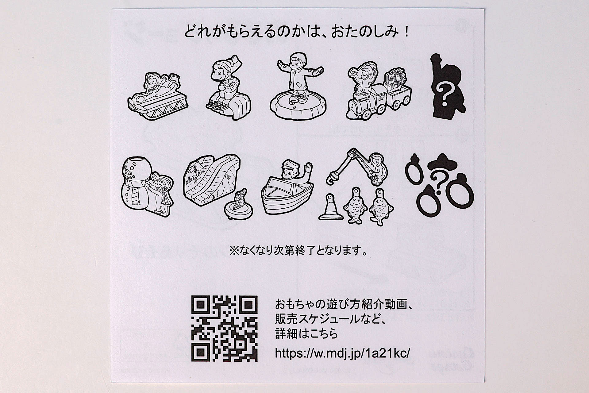 説明書の裏面は全部のおもちゃに共通したものとなっている