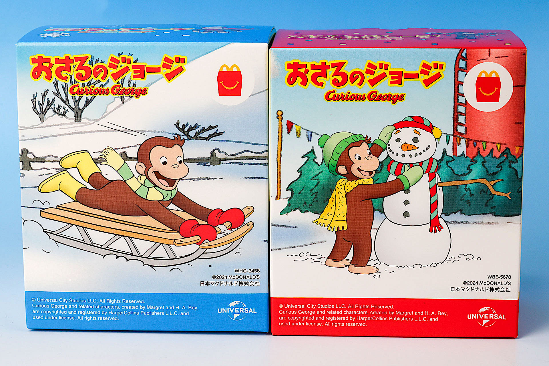 こちらが今回のおもちゃ袋ならぬおもちゃ箱。青色が第1弾、赤色が第2弾だ