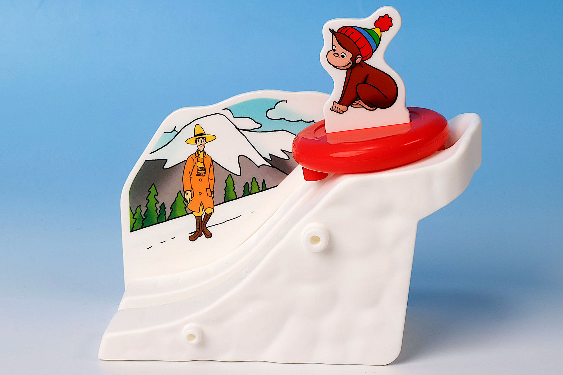 雪山の上にジョージをセットしよう