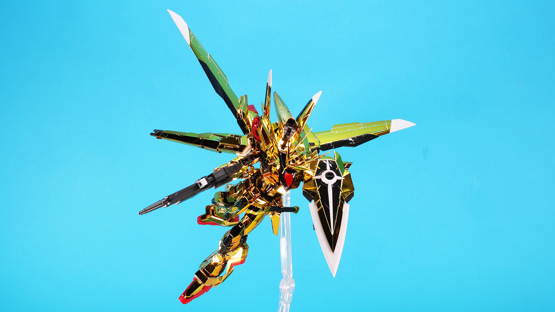 ビームライフルを構える