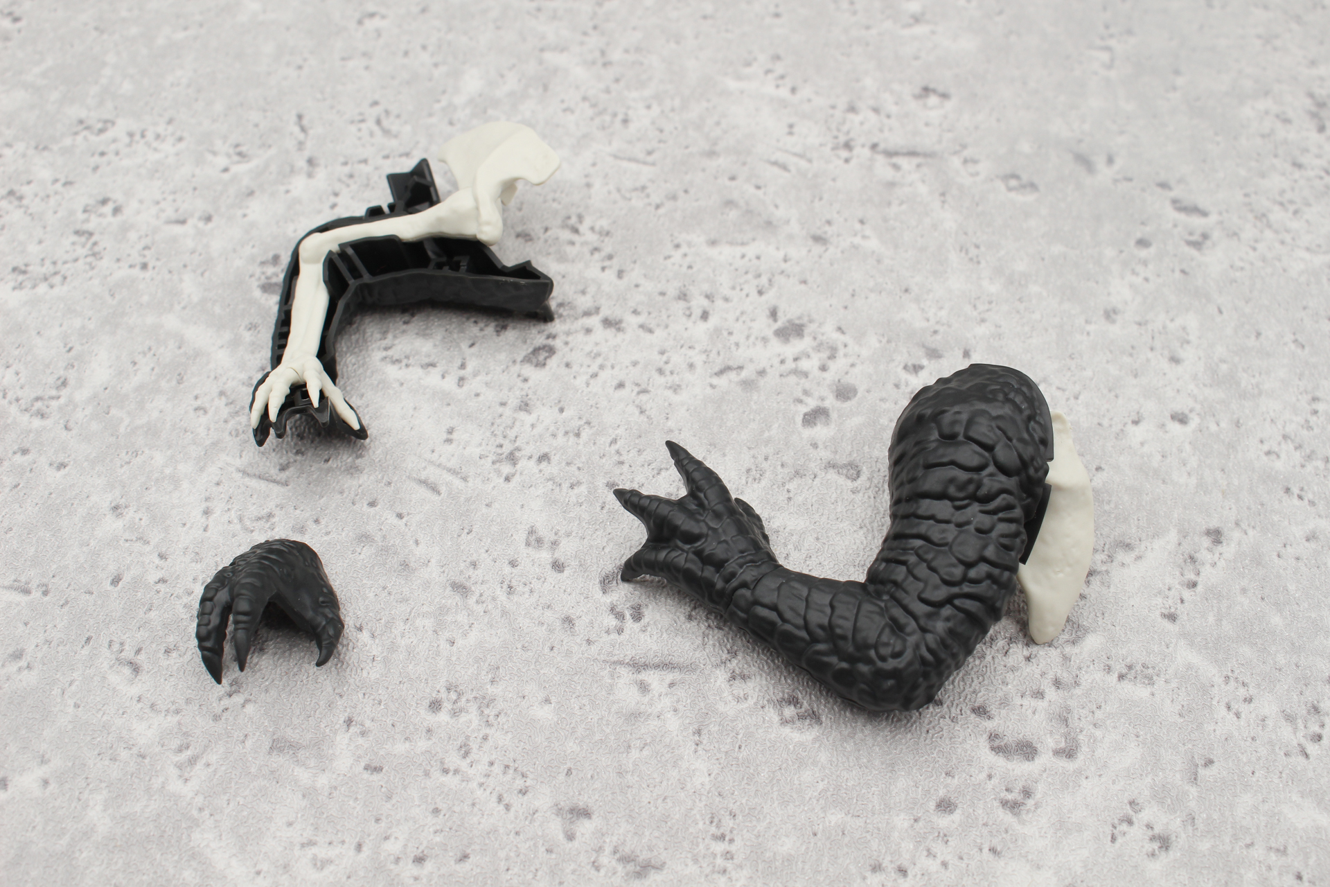 両腕に骨を組み込む。