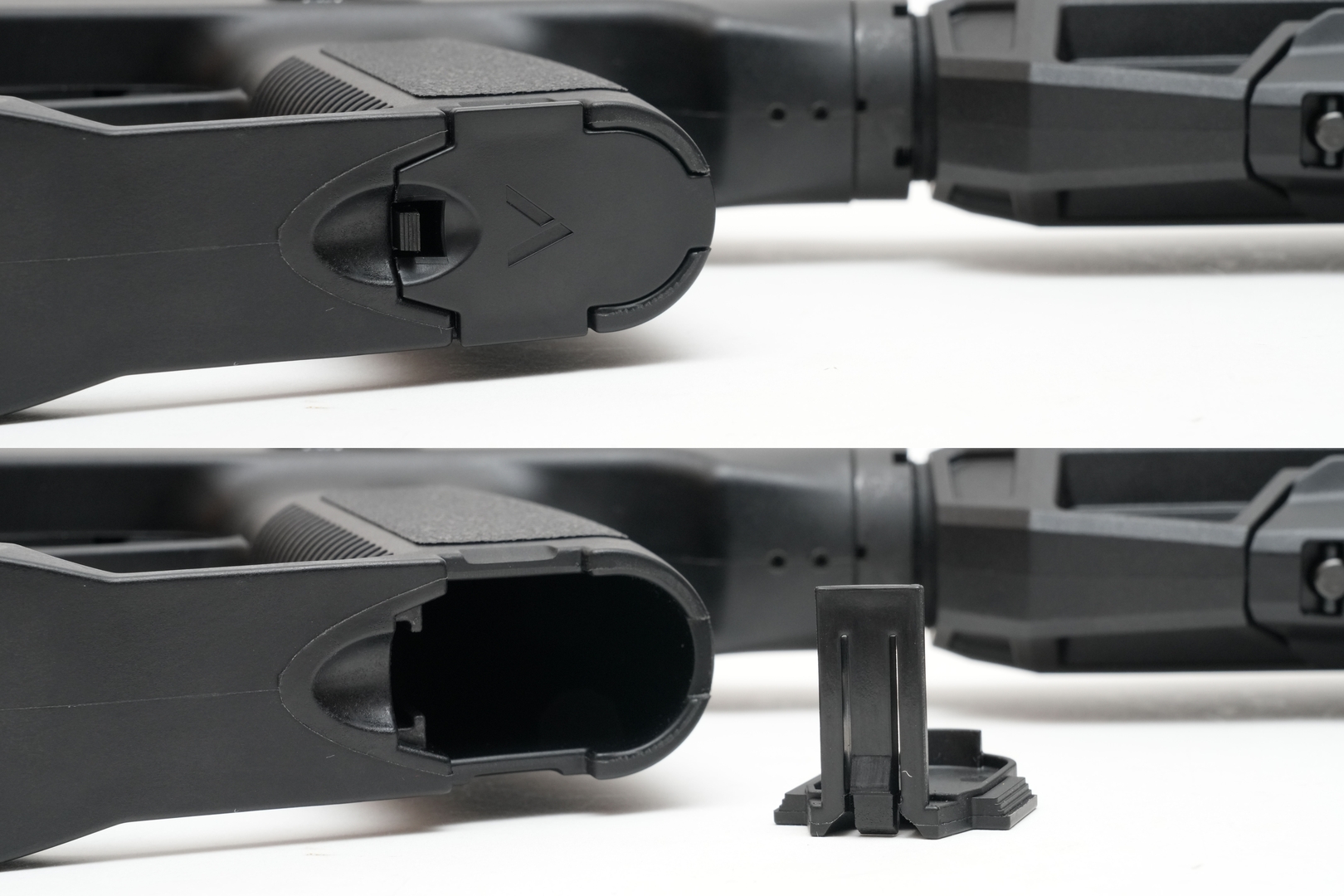 グリップ内部はちょっとした収納スペースとしても利用可能