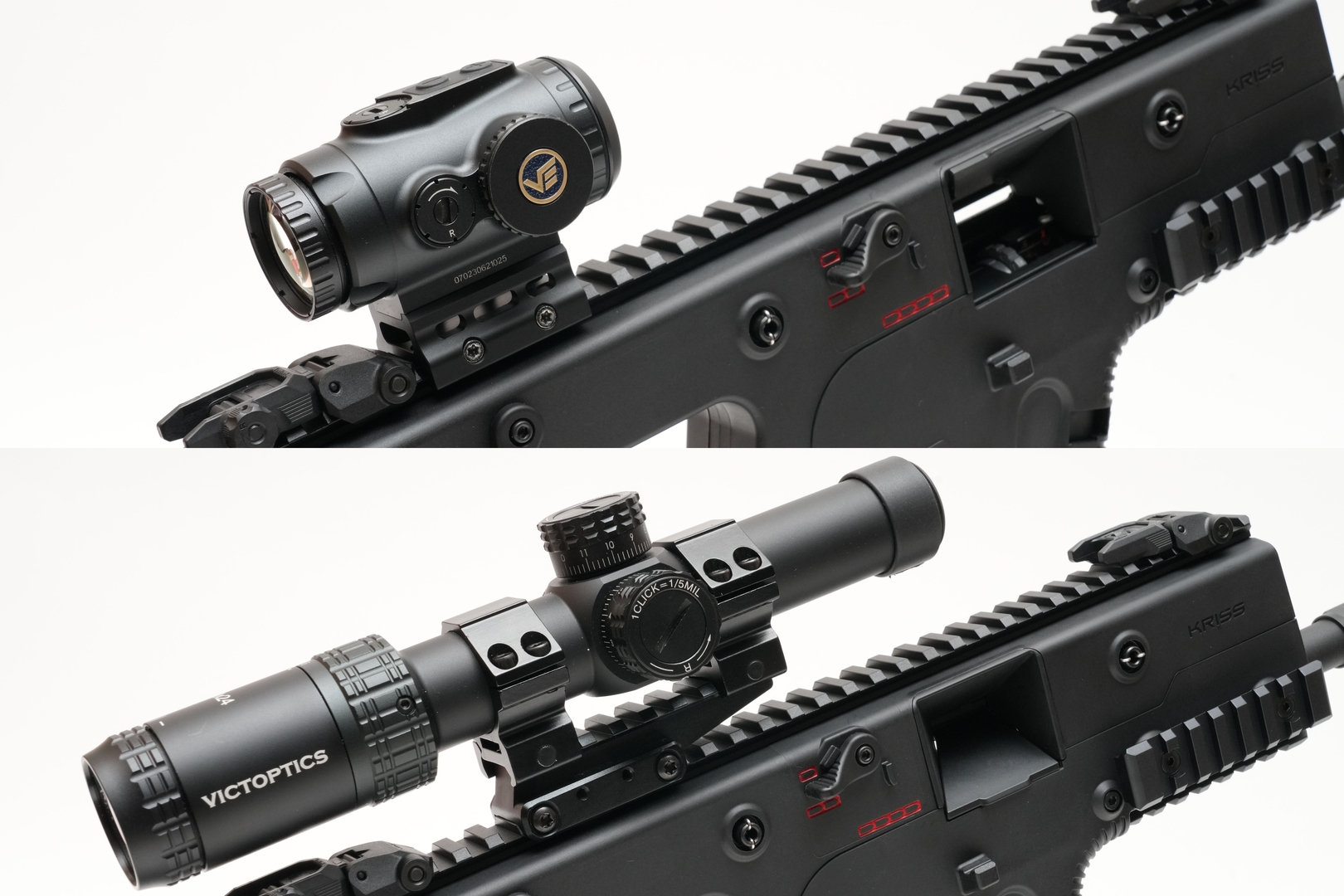 レールは375mmと長いので適切な位置に光学機器を取り付けられる