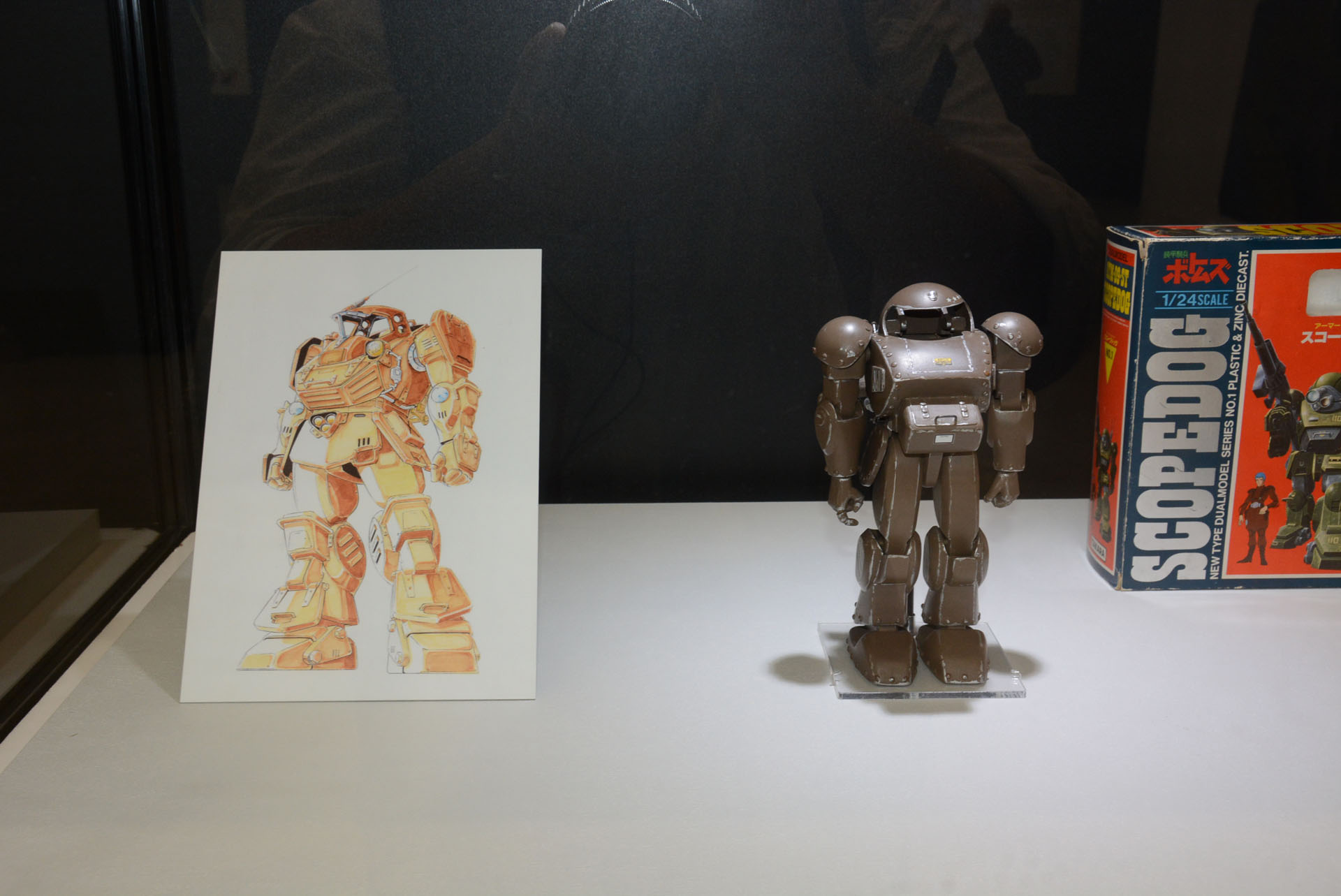 「装甲騎兵ボトムズ」のプレゼン用に大河原邦男氏が自作したモックアップも展示