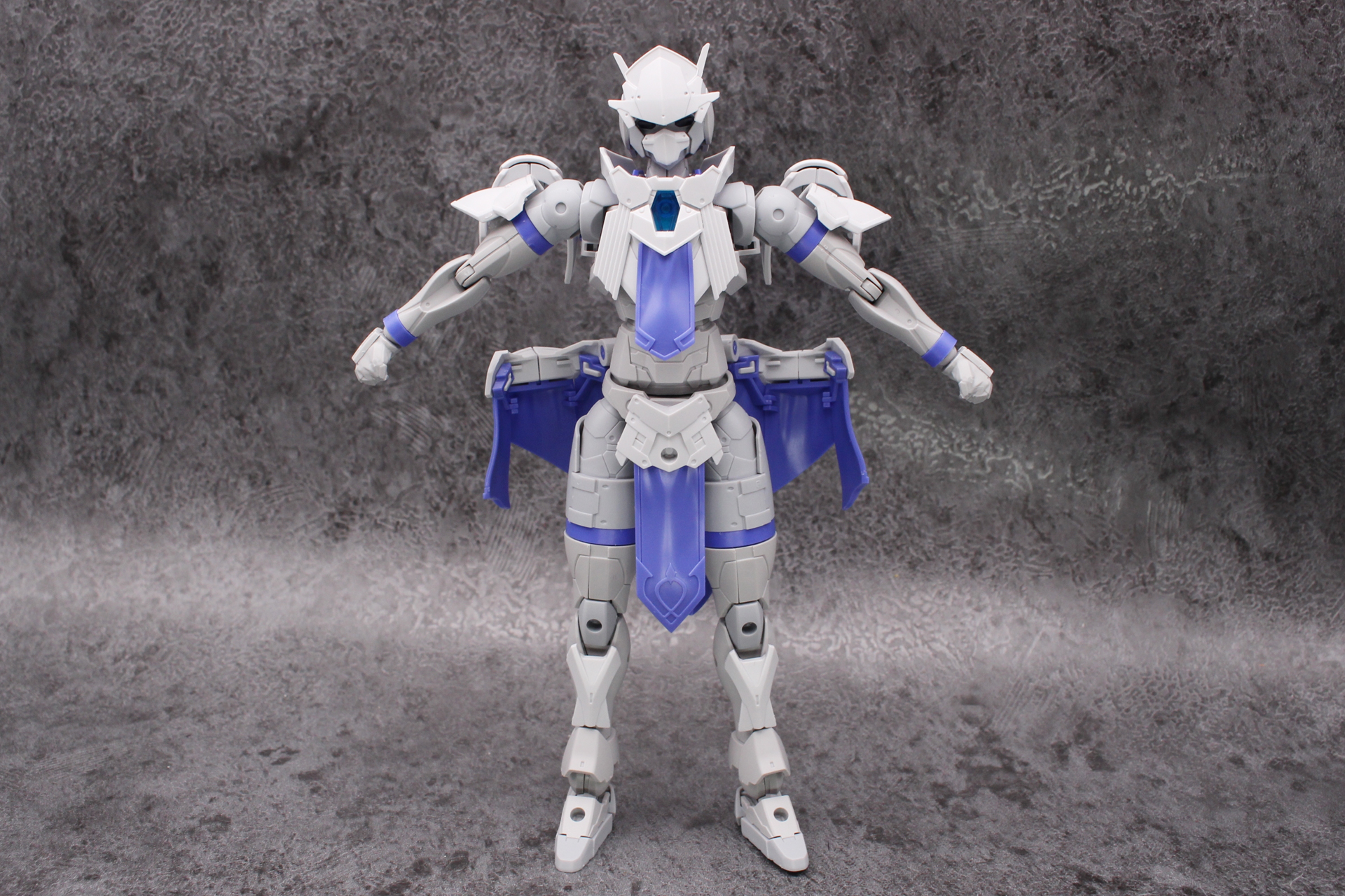 全身を組み立てて、肩と腰のアーマーを前方に被せる