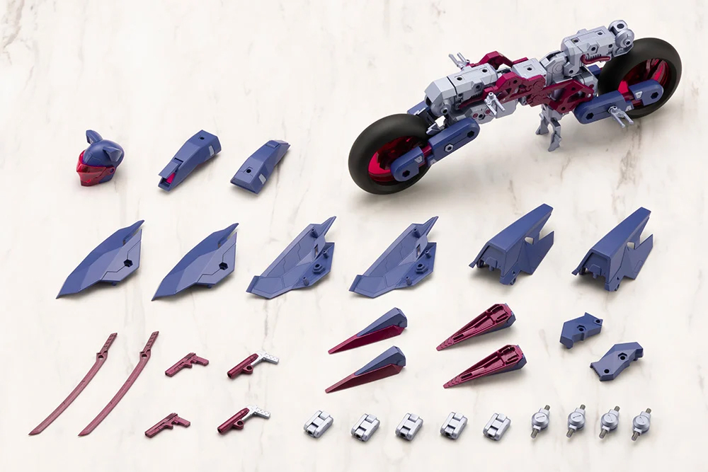 装甲を外せばネイキッドフレーム状態となり、別売りのヘヴィウェポンやヘキサギアのパーツなどを取り付けて遊ぶことができる