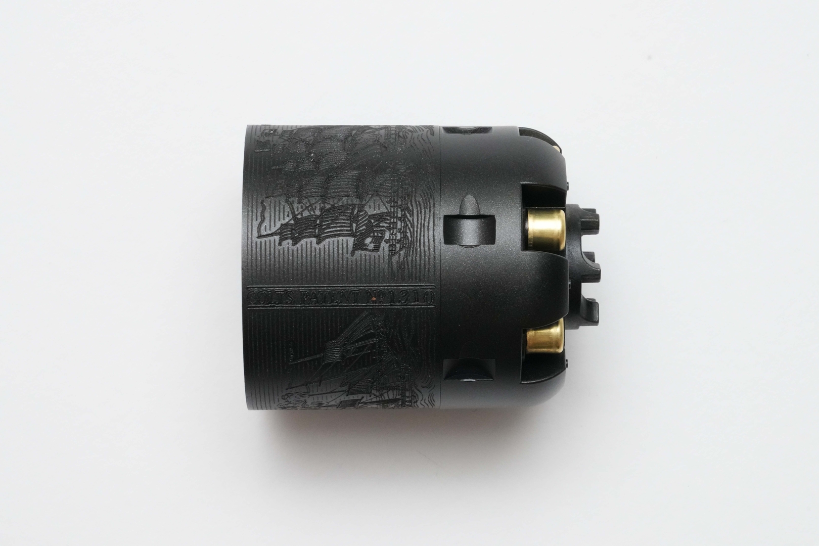 パーカッションキャップを装着したシリンダー側面