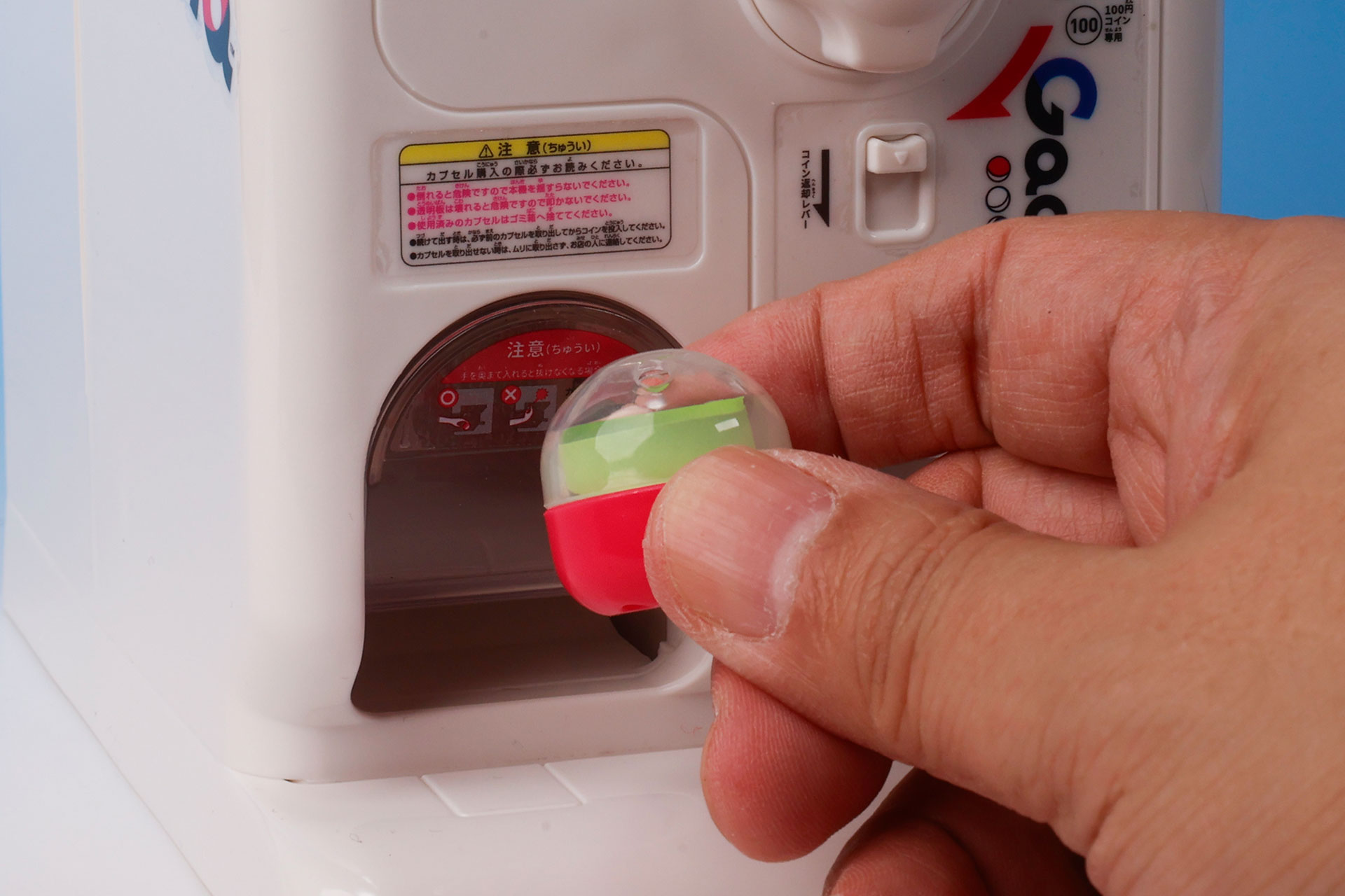 カプセルが出てきたら中身をチェック！