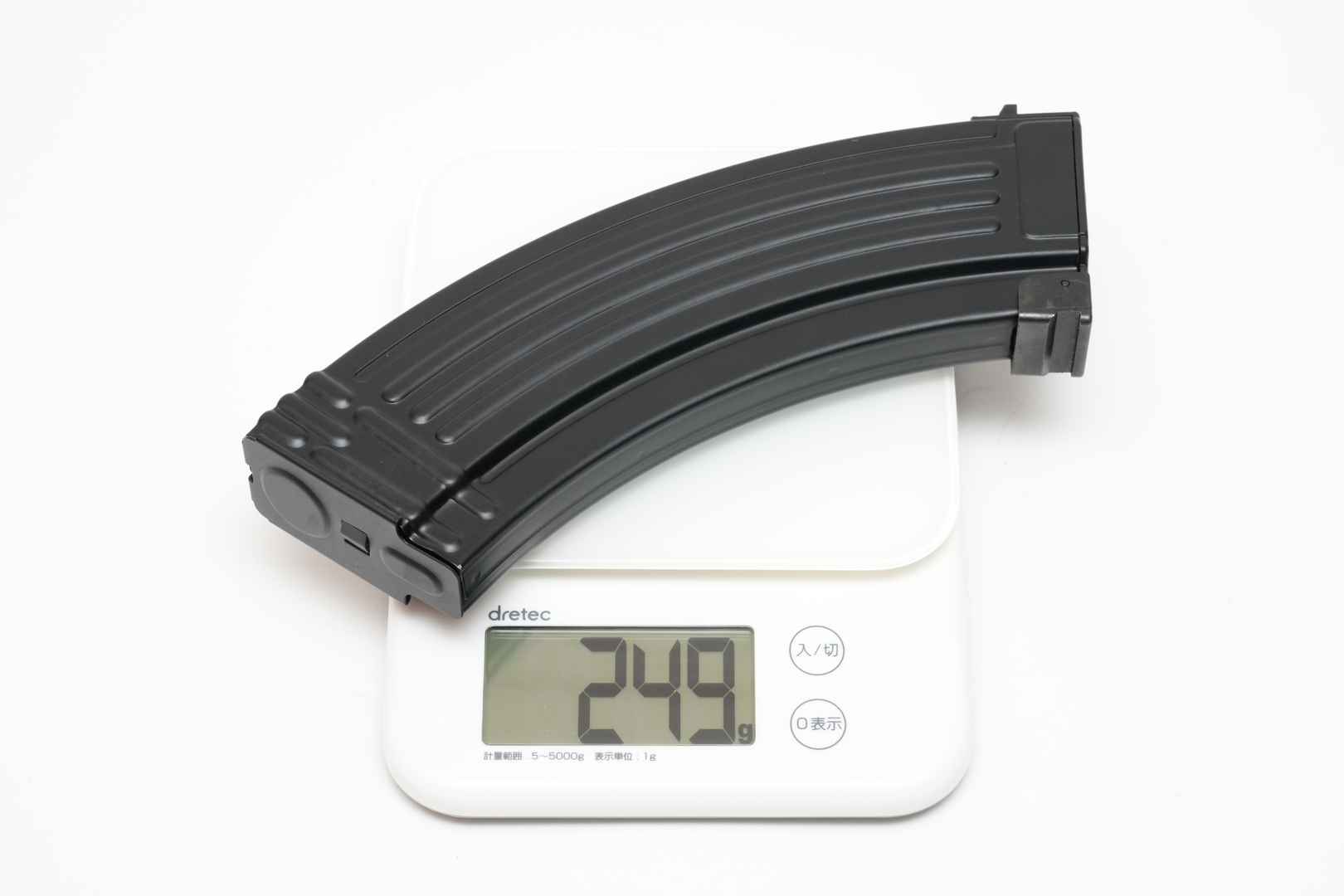 空マガジンの重量は実測249g