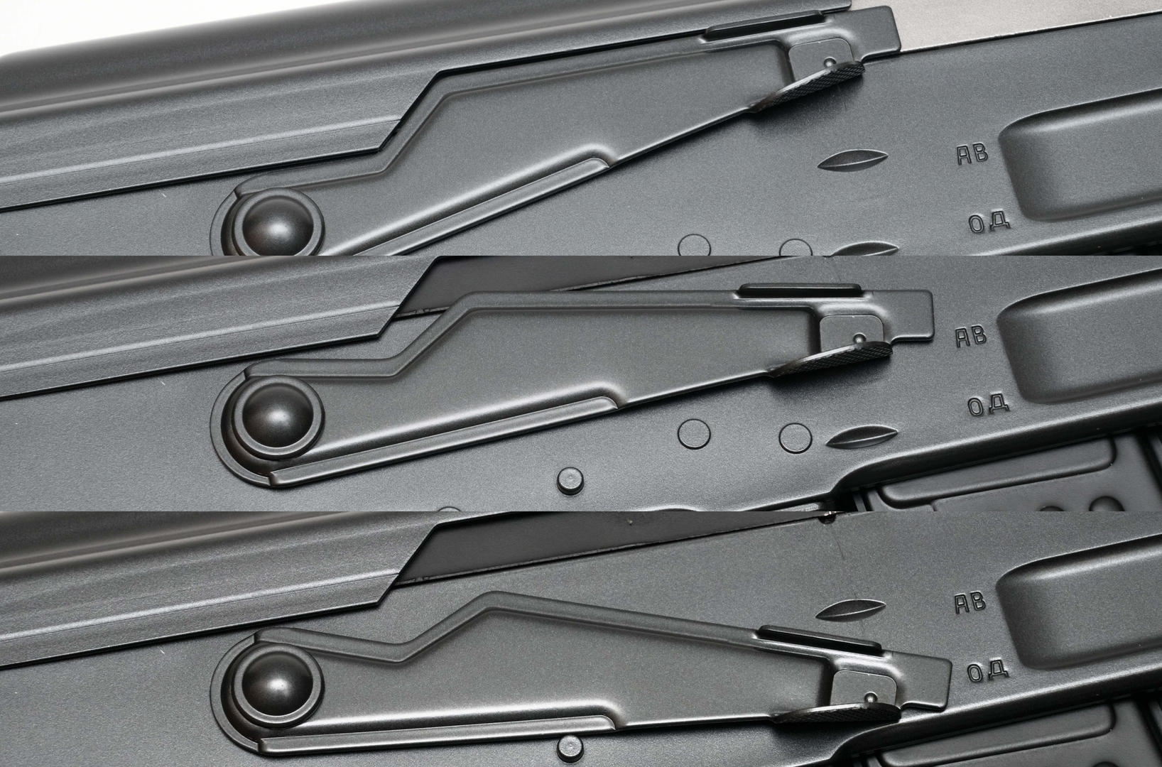 セレクターレバーはセーフティー、フルオート、セミオートと切り替わる