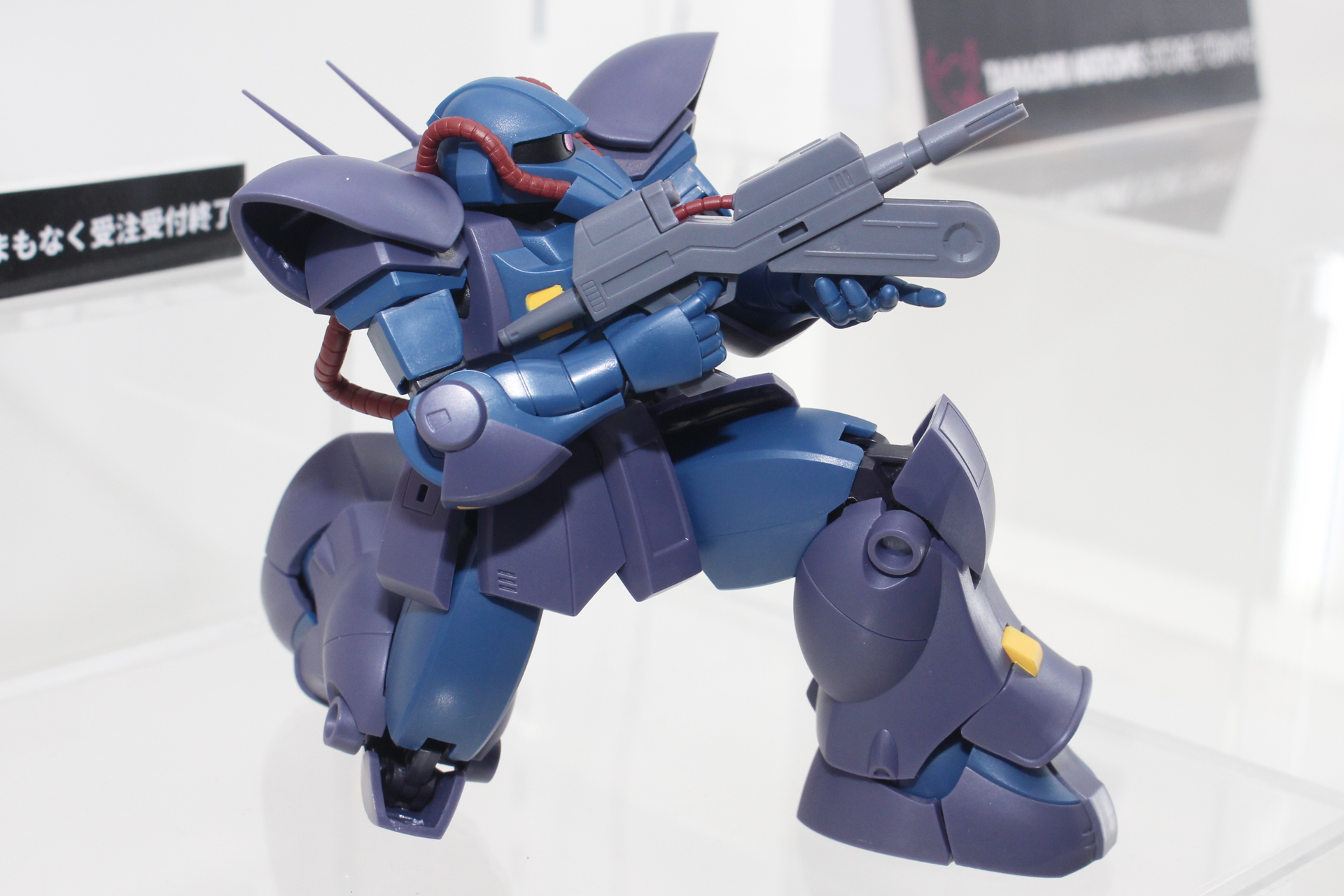 こちらは膝立ちの状態でビーム・ライフルを構えた様子