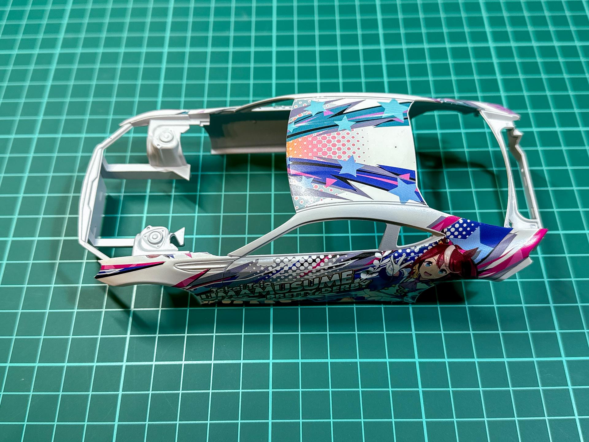 「Ex-クリアー」を塗布したボディ。砂吹きなのでツヤ消し仕上げに仕上がっています。