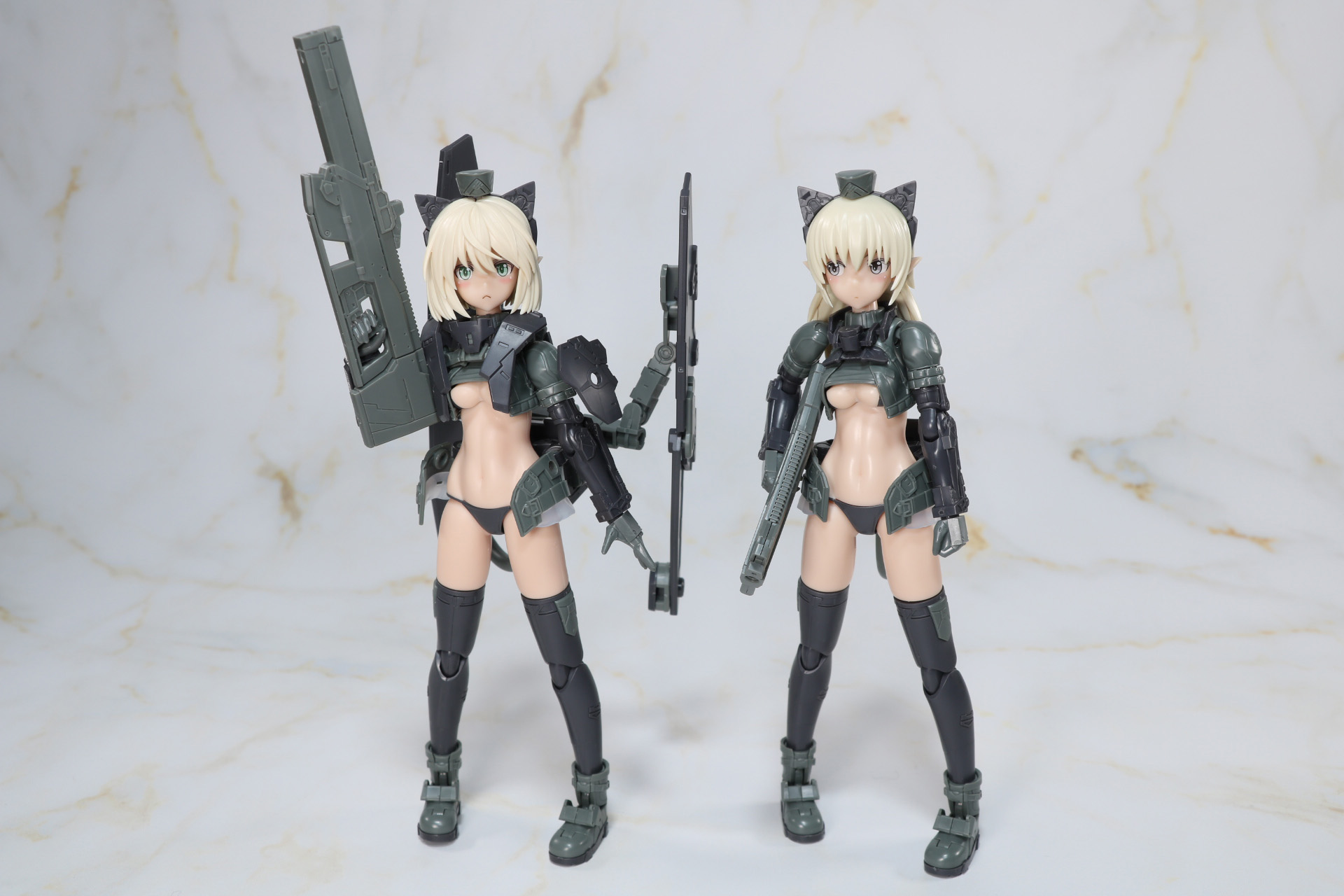 「アルティニア」（左）と「アルシア」（右）の比較