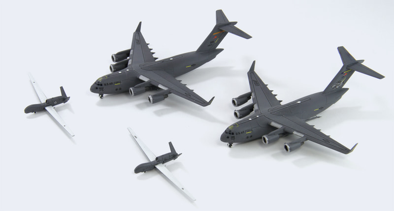 「S58SP 1/700 アメリカ空軍機セット4 メタル製 B-66爆撃機 1機付き」