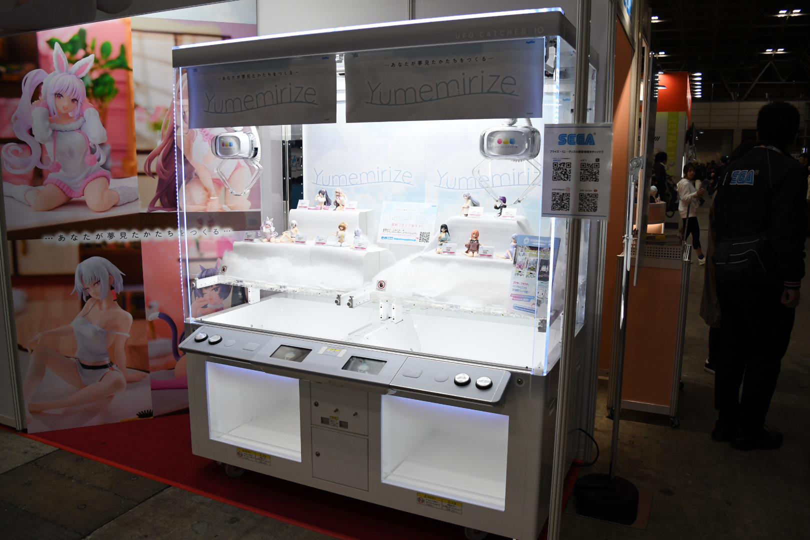 プライズ景品も数多く展示されていた