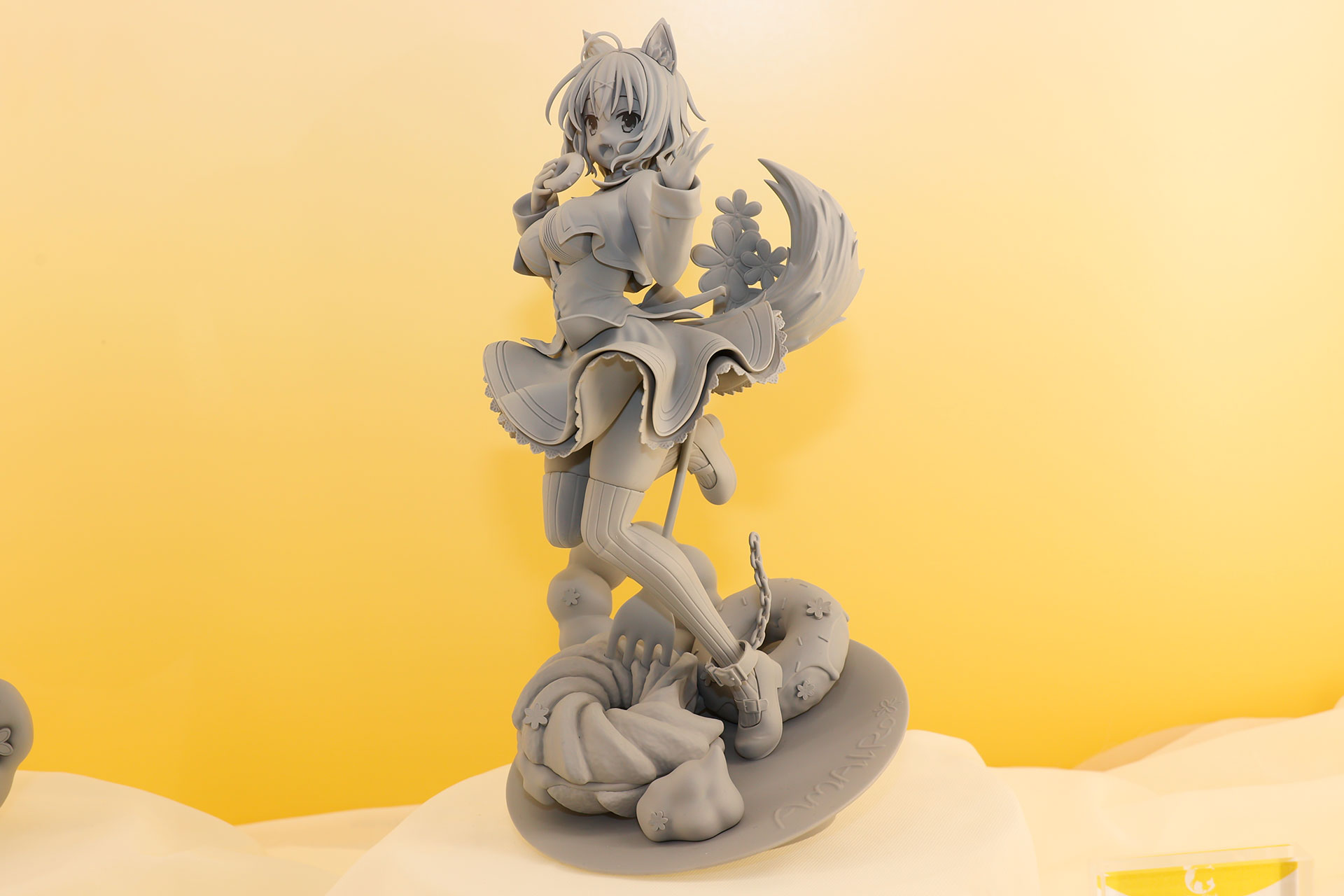 1/7スケールフィギュアの「天色＊アイルノーツ 真咲・ガイヤール」は原型が展示