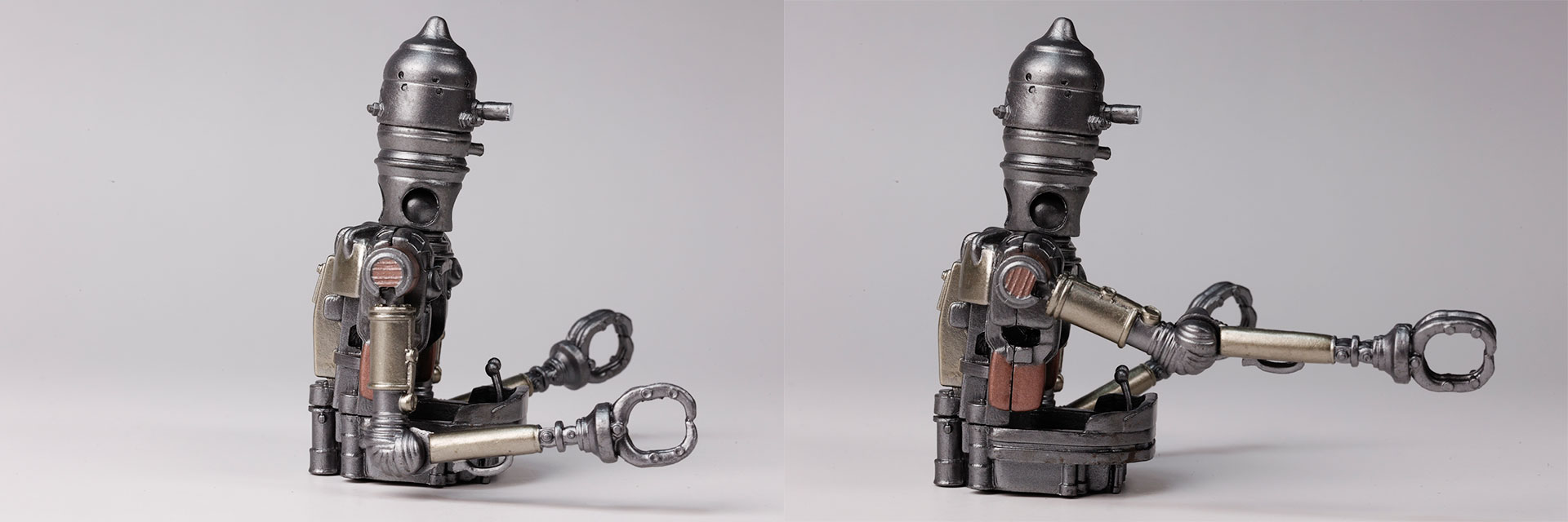 腕も可動させることができる