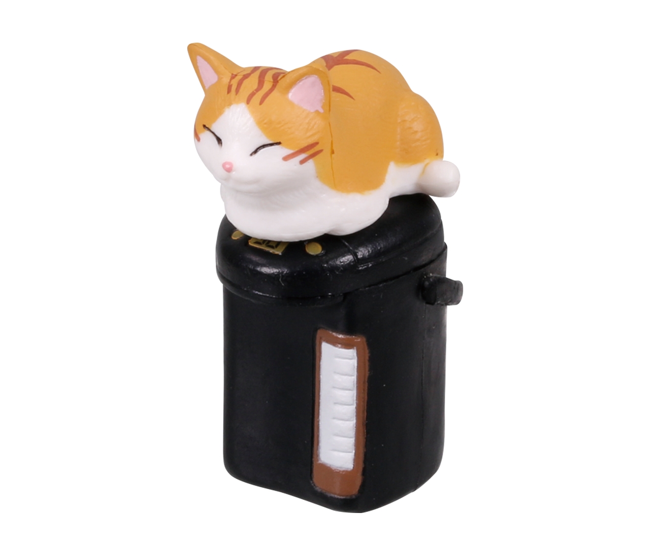 「茶白猫とポット」