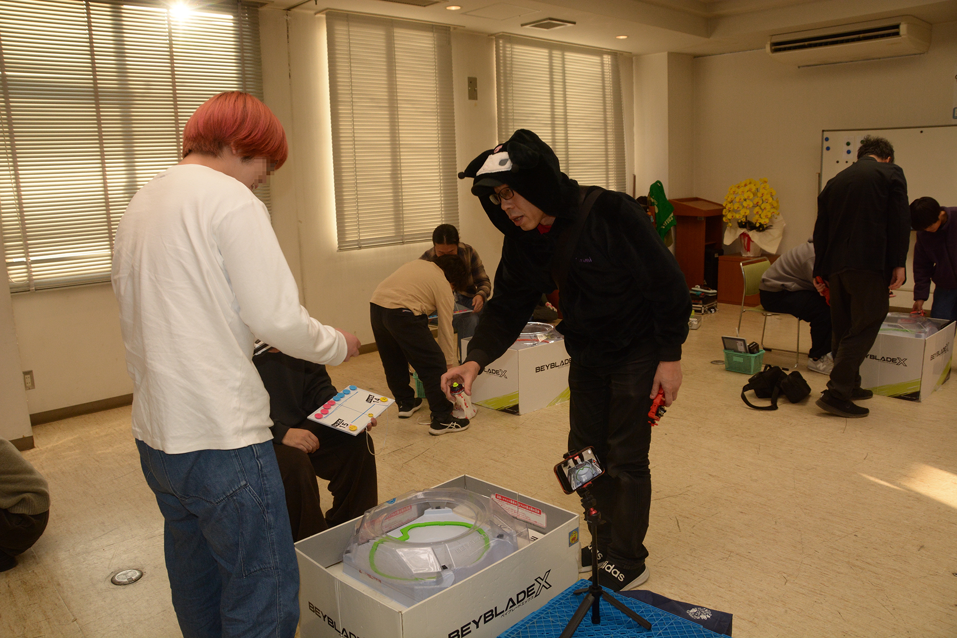 お互いのベイを見せ合って……