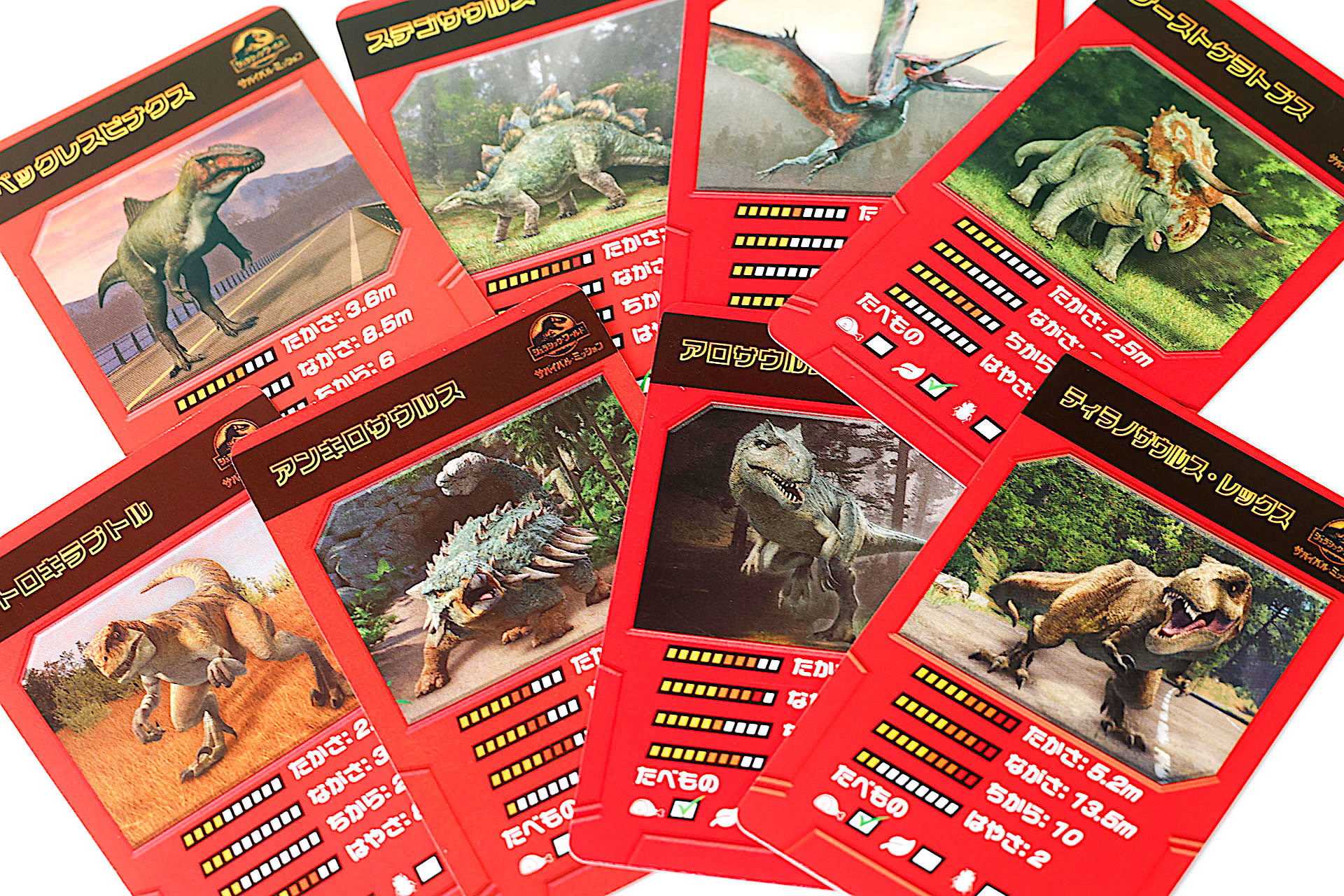 それぞれのおもちゃには解説カードが付属している