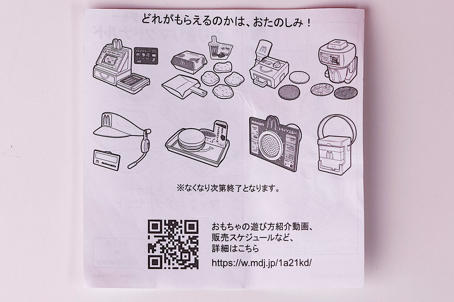 説明書の裏面は全おもちゃに共通したものだ