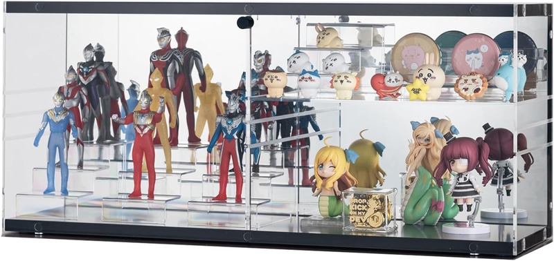 スタッキングができる背面ミラーのコレクションケース