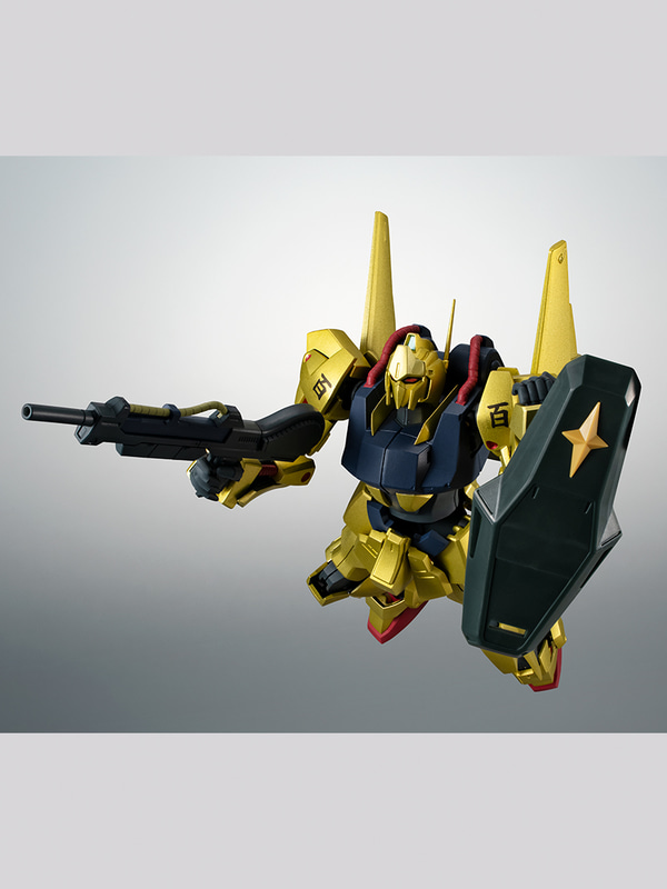 「ROBOT魂 ＜SIDE MS＞ RMS-106 ハイザック ver. A.N.I.M.E.」（別売り）のシールドを取り付けるなど、シリーズ作品と連動可能