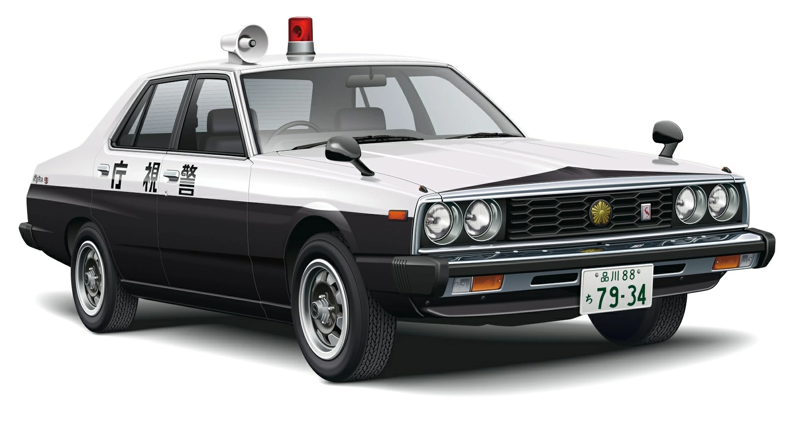 「ザ☆モデルカー 1/24 ニッサン HGC210 スカイライン パトロールカー`77」