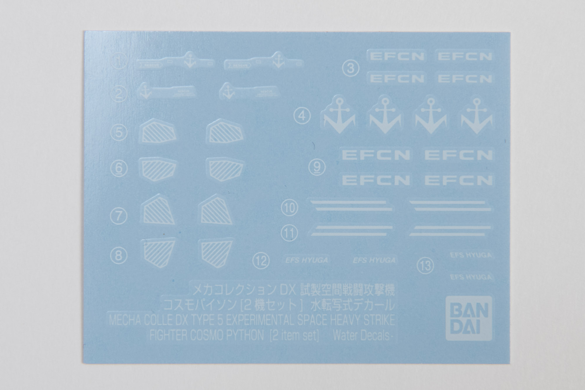 水転写式デカール。細かいが貼った後の出来は素晴らしい完成度となる。