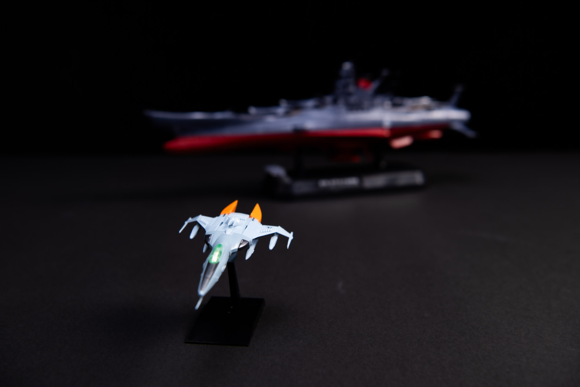 ヤマト背景でのコスモタイガーII。こんなシーンも再現できる。