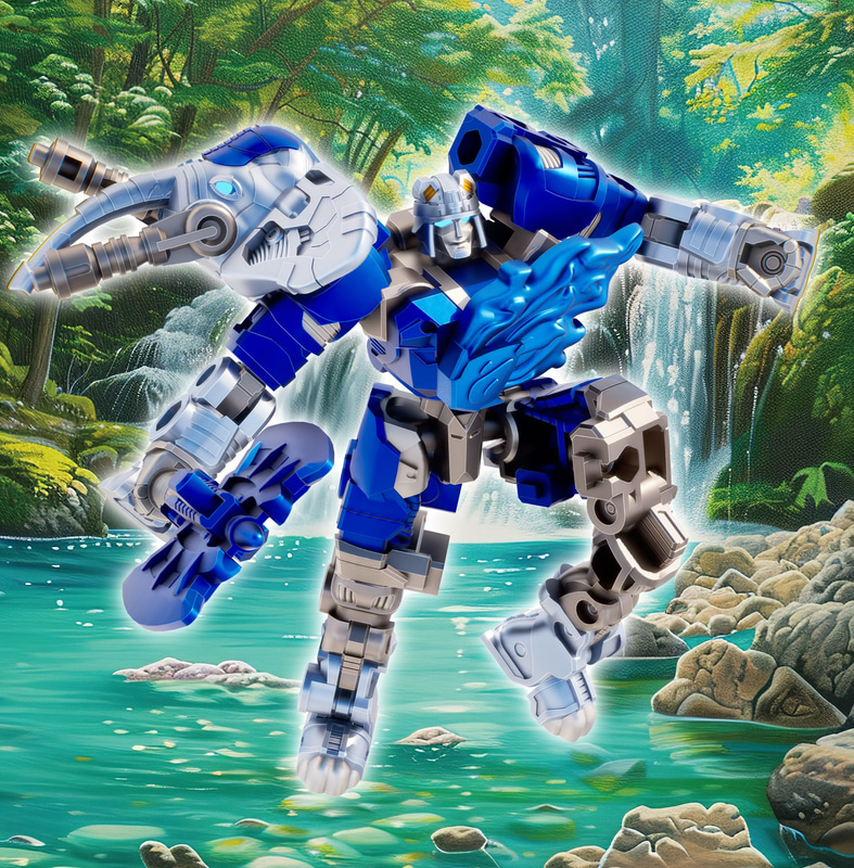 ゾウ型トランスフォーマー「ハイドロファント」：「水」のエナジーを持つ。臆病だが、優しく穏やか