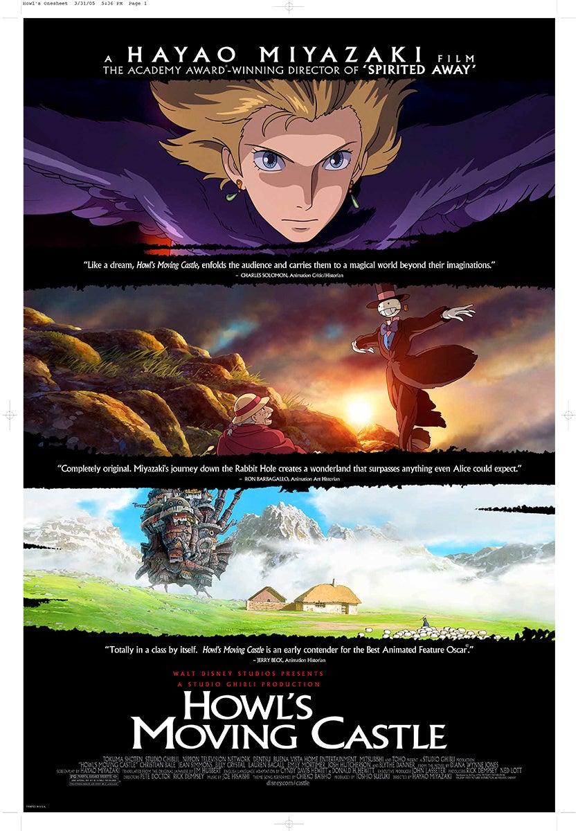 北米版「ハウルの動く城」ポスター (C) 2004 Diana Wynne Jones/Hayao Miyazaki/Studio Ghibli, NDDMT
