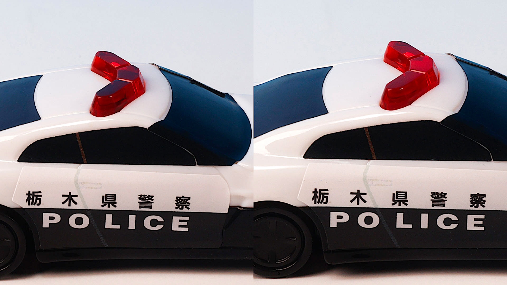 光るわけではないが、タイヤが回ると赤色等の色が変化して見える