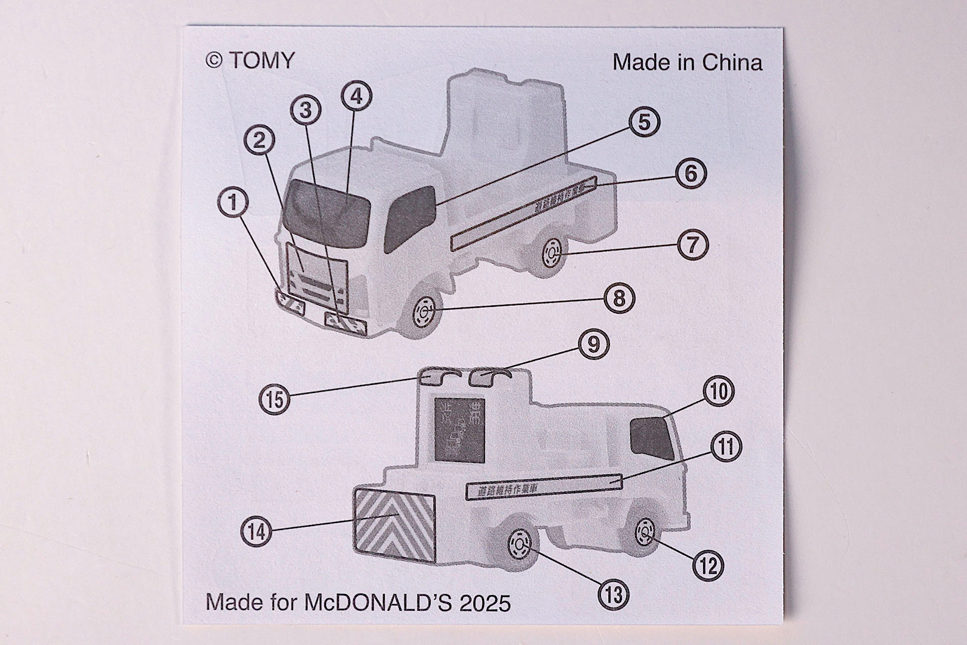 シールを貼る場所はわかりやすい