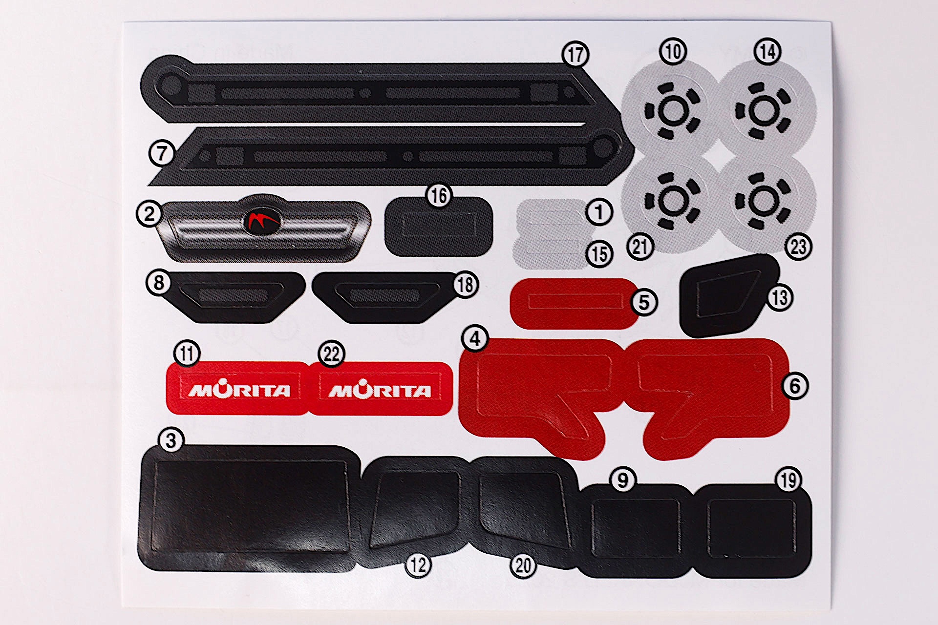 シールにはモリタのロゴも含まれている