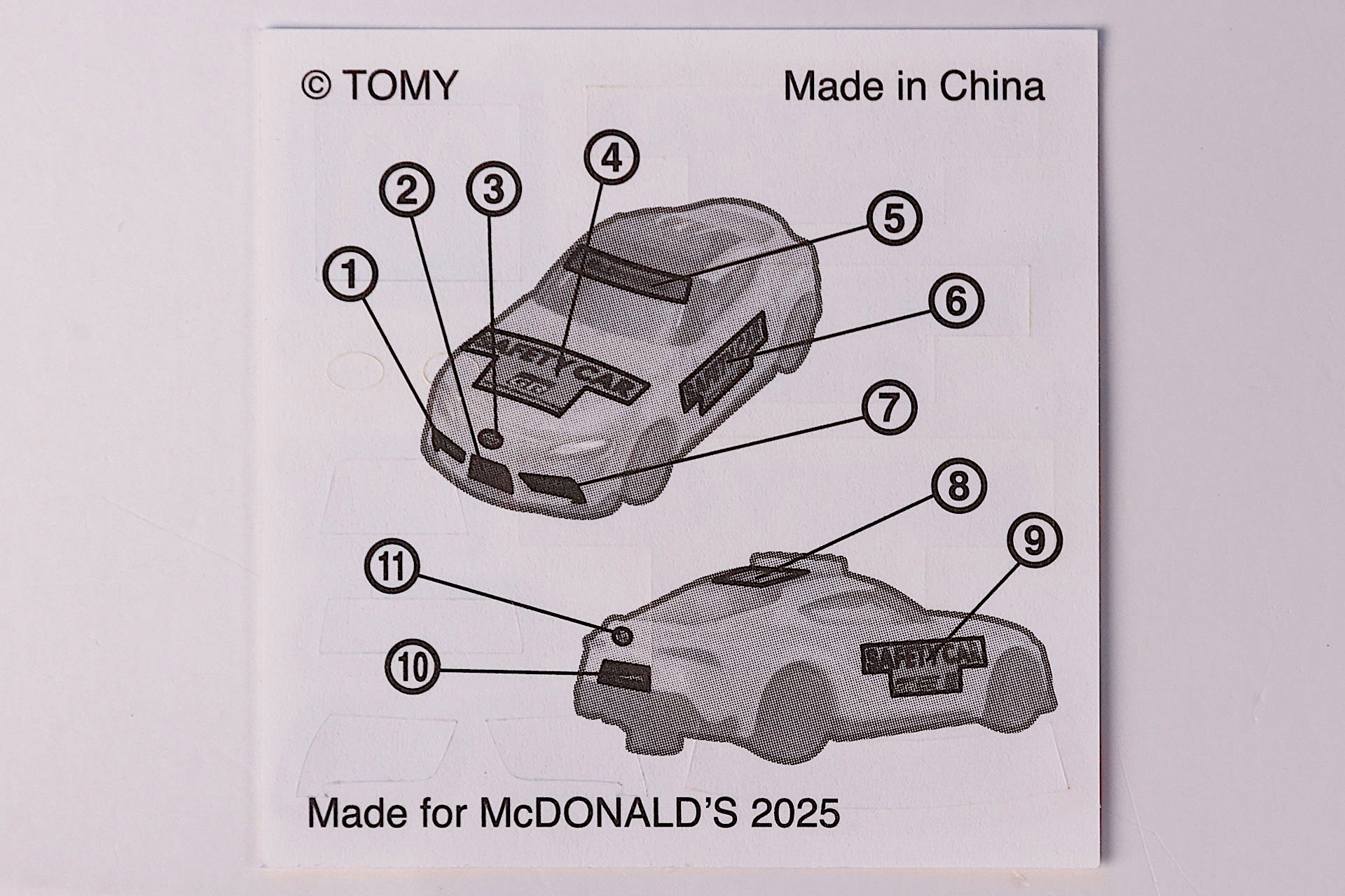シールを貼る場所もわかりやすい