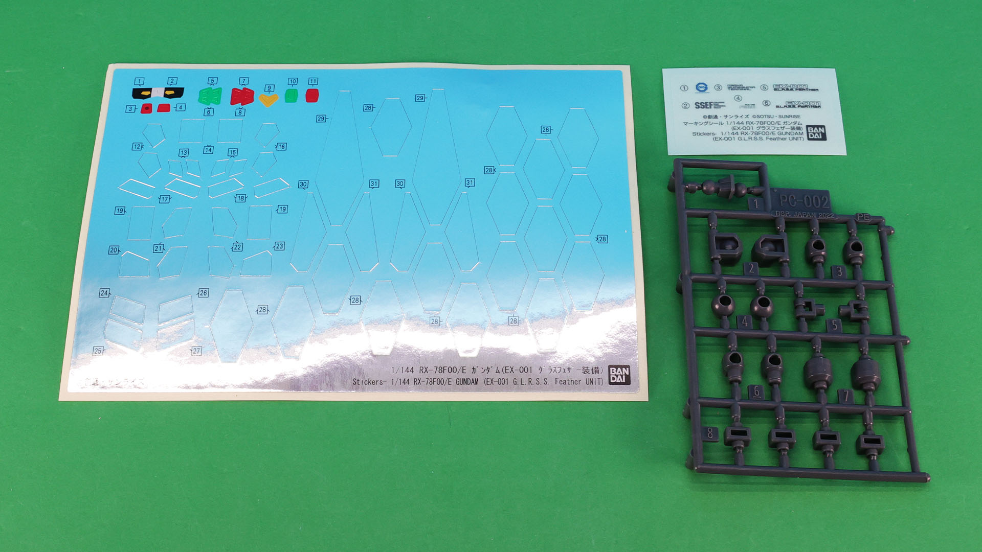 シール2種とポリパーツPC-002
