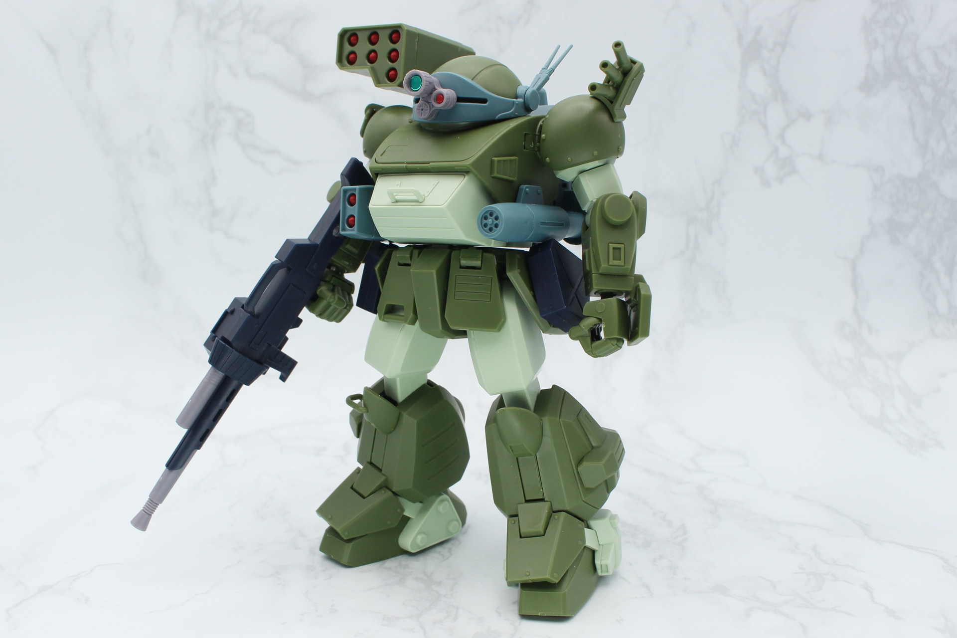 「HG スコープドッグターボカスタムの完成。プロポーションはバツグンだ