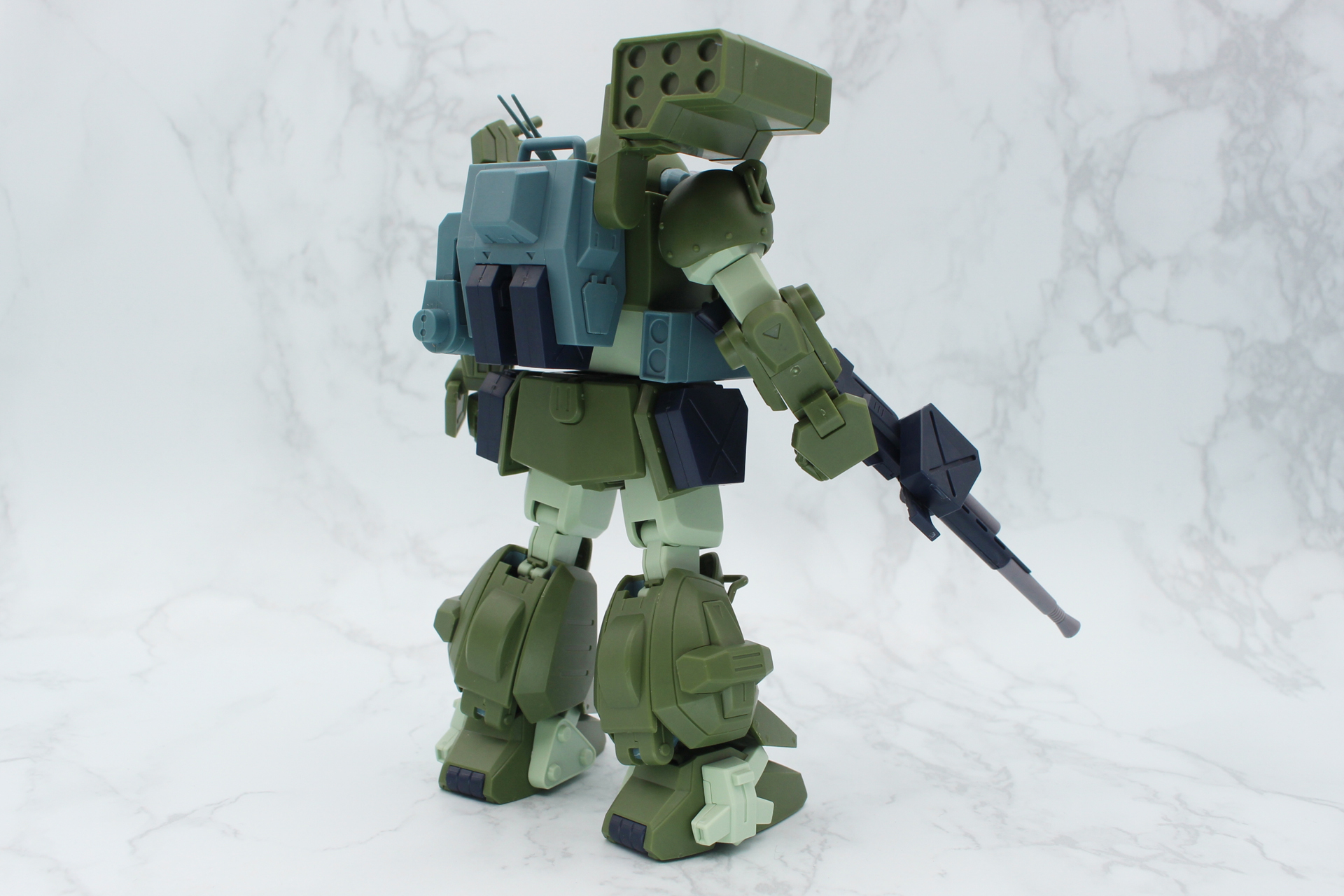 「HG スコープドッグターボカスタムの完成。プロポーションはバツグンだ