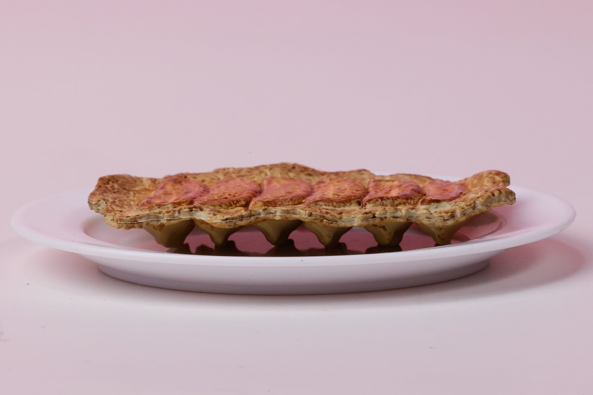 こうして見ると、餃子部分はなかなか面白い形をしている