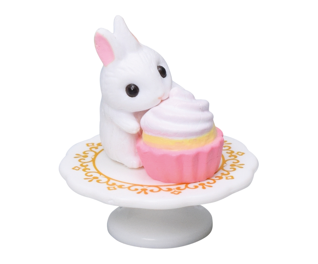 カップケーキとホワイトうさぎ