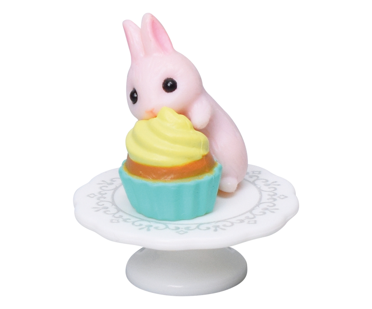 カップケーキとピンクうさぎ