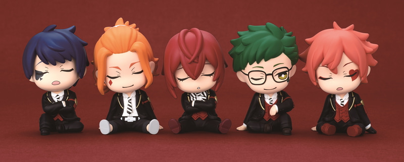 （左から）「デュース・スペード」、「ケイト・ダイヤモンド」、「リドル・ローズハート」、「トレイ・クローバー」、「エース・トラッポラ」